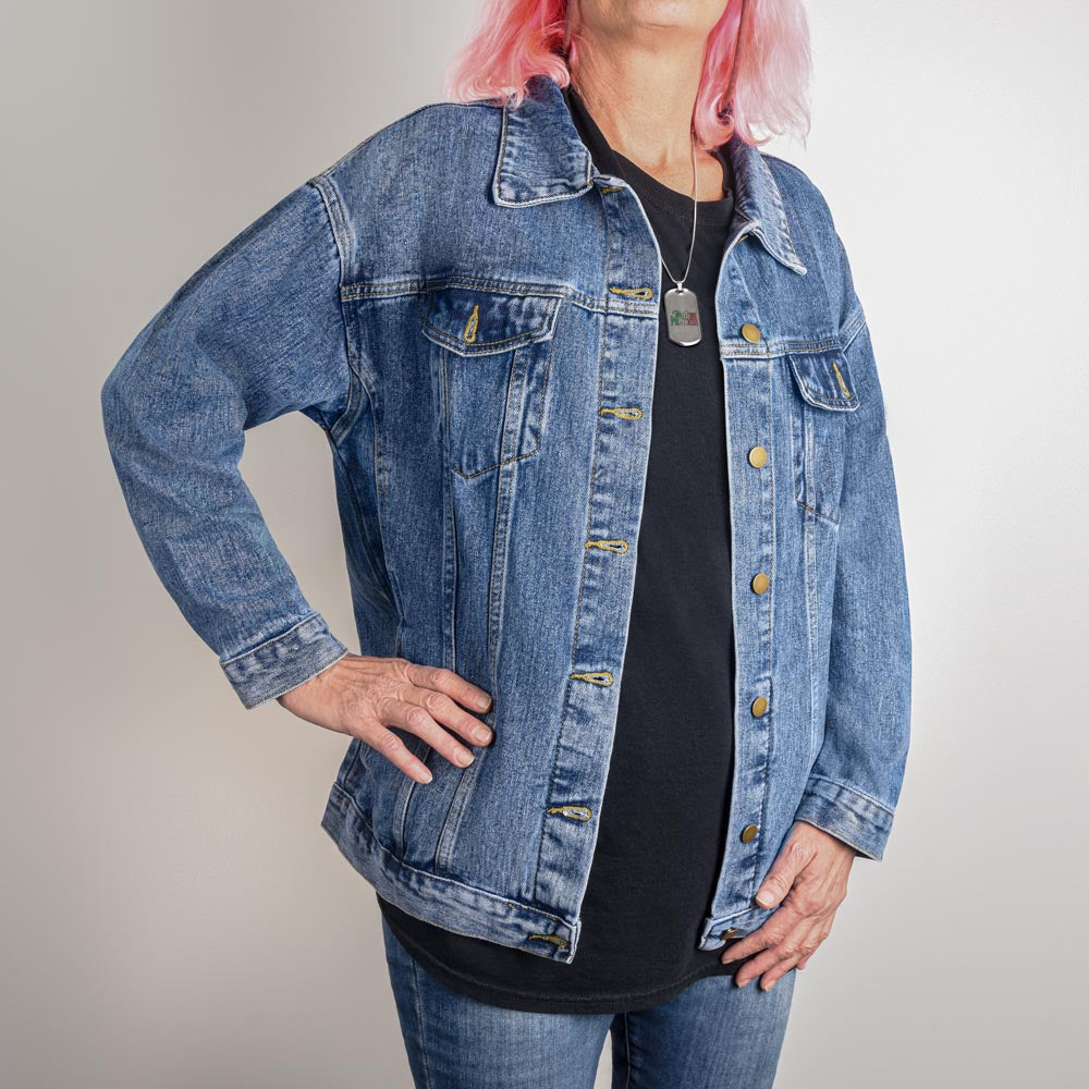 Mom Life - Oversized Women's Denim Jacket