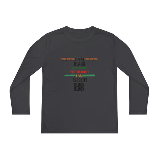 I am Black - Youth Long Sleeve Tee