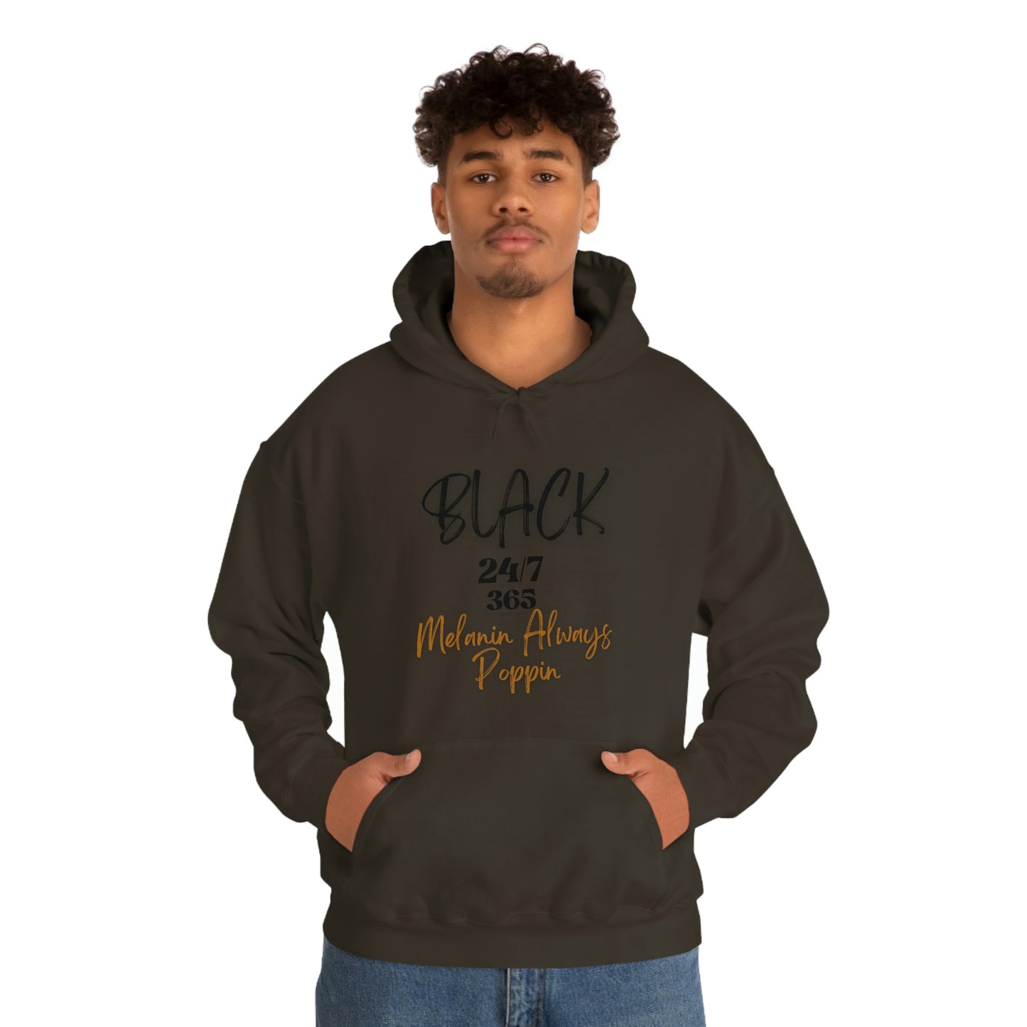 Black 24/7 365 - Unisex Heavy Blend™ Hooded Sweatshirt