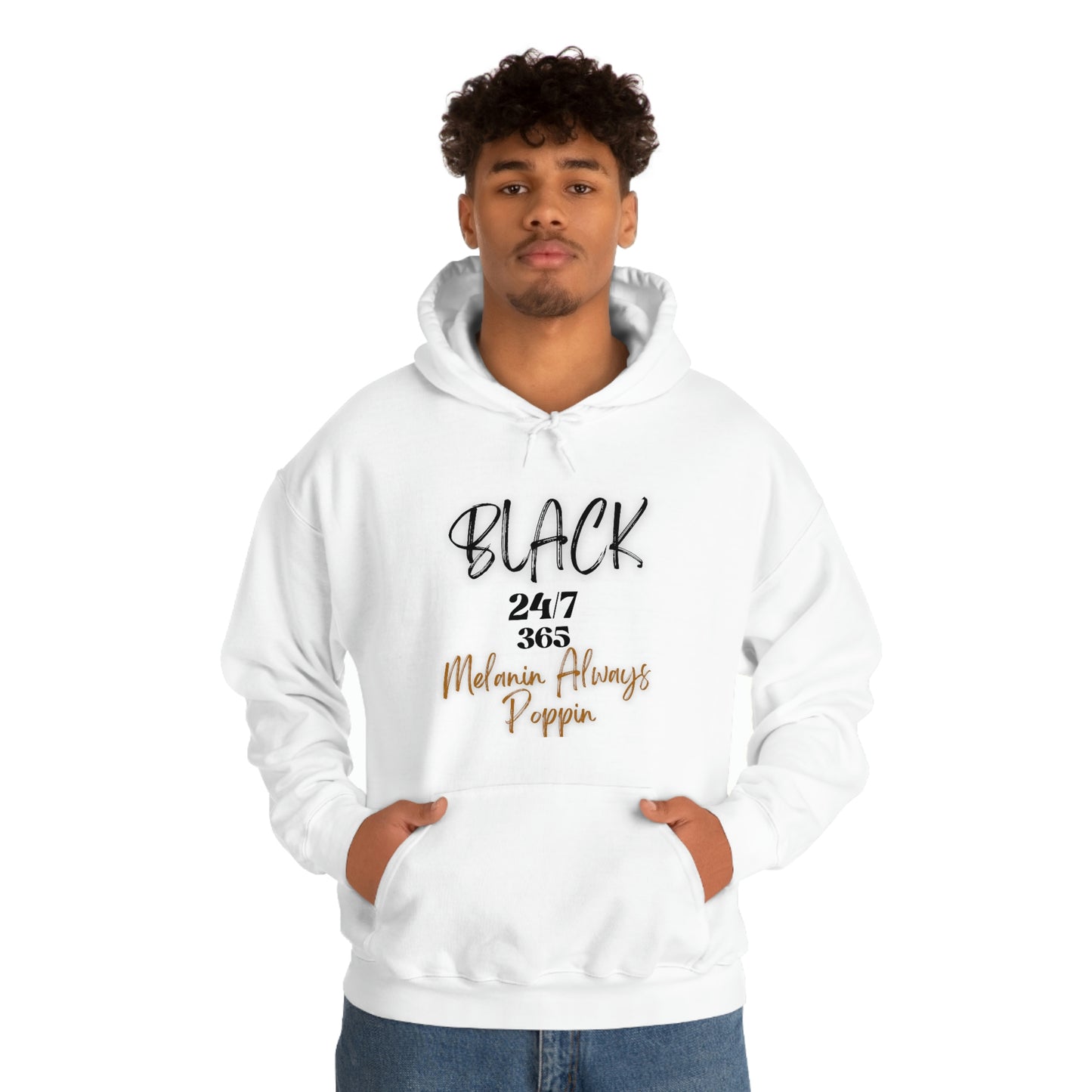 Black 24/7 365 - Unisex Heavy Blend™ Hooded Sweatshirt