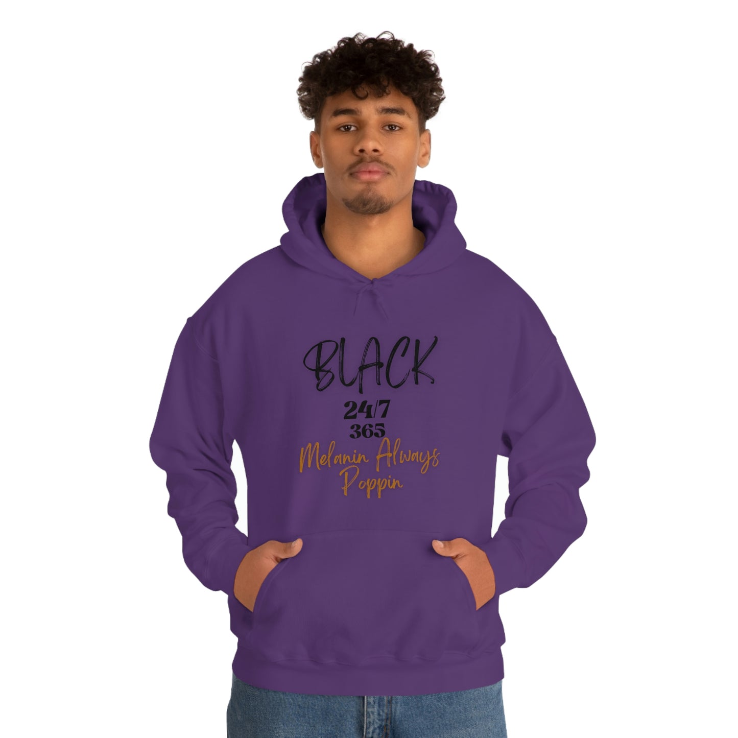 Black 24/7 365 - Unisex Heavy Blend™ Hooded Sweatshirt