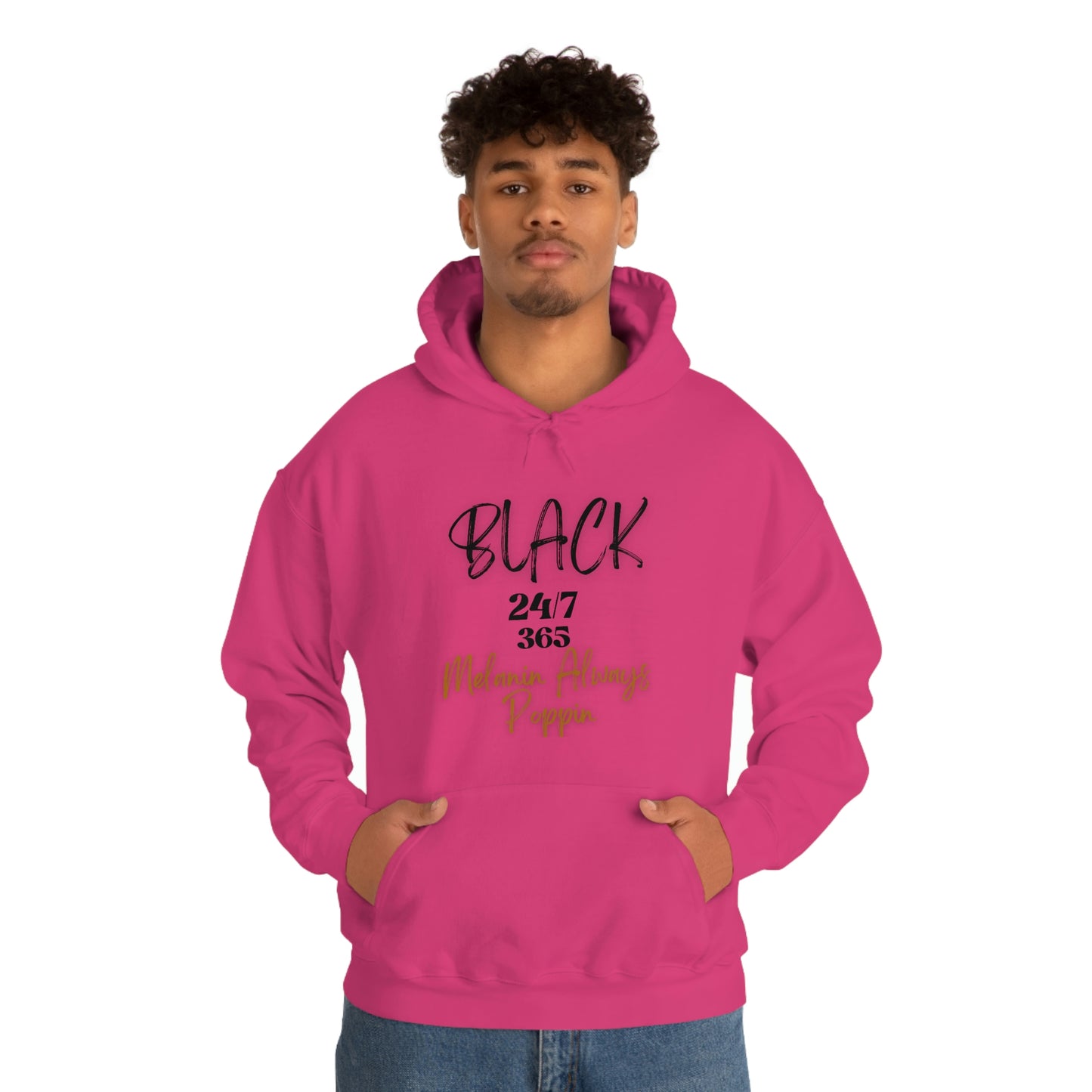 Black 24/7 365 - Unisex Heavy Blend™ Hooded Sweatshirt